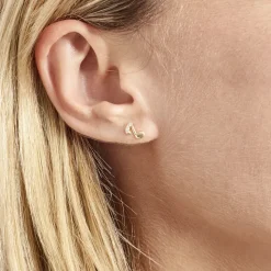 Boucles D'oreilles Or Jaune Xavierine Oxydes