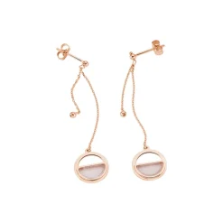 Boucles D'oreilles Or Rose Cendra Forme Cercle|Marc Orian Hot