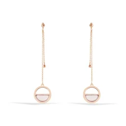 Boucles D'oreilles Or Rose Cendra Forme Cercle|Marc Orian Hot