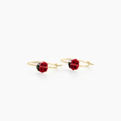 Boucles D'oreilles Pendantes Helidie Coccinelle Or Jaune|Marc Orian Discount