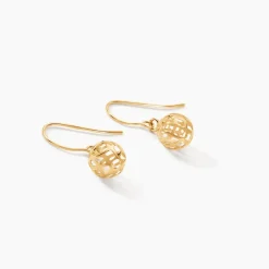 Boucles D'oreilles Pendantes Fidelia Boules Or Jaune|Marc Orian Sale