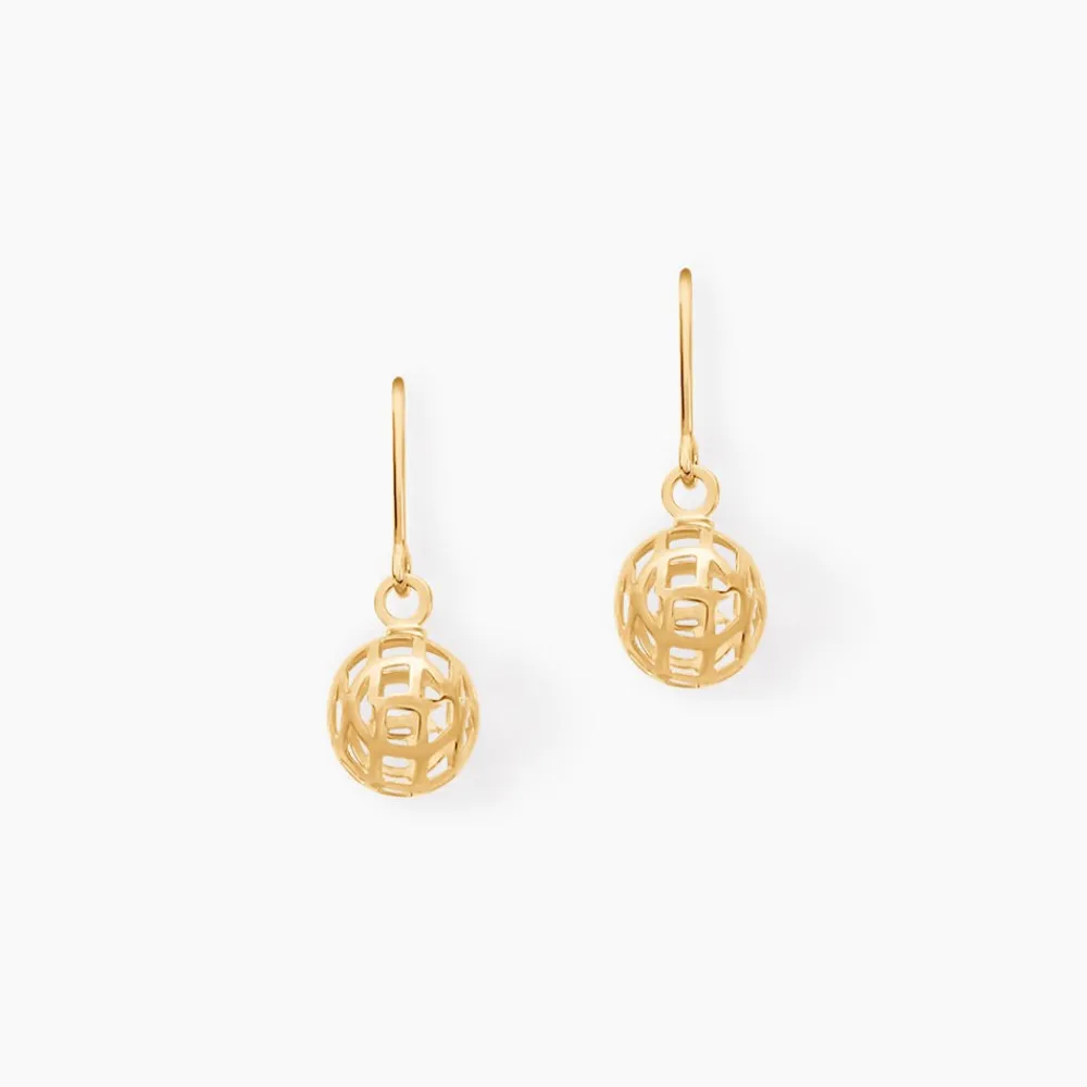Boucles D'oreilles Pendantes Fidelia Boules Or Jaune|Marc Orian Sale