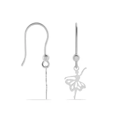 Boucles D'oreilles Pendantes Lucianola Argent Blanc|Marc Orian New
