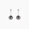 Boucles D'oreilles Pendantes Semi-ronde Or Blanc Perle De Tahiti|Marc Orian Clearance