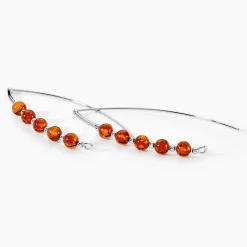 Boucles D'oreilles Pendantes Satu Argent Blanc Ambre|Marc Orian Best