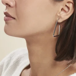 Boucles D'oreilles Pendantes Argent Blanc Timothea|Marc Orian Best