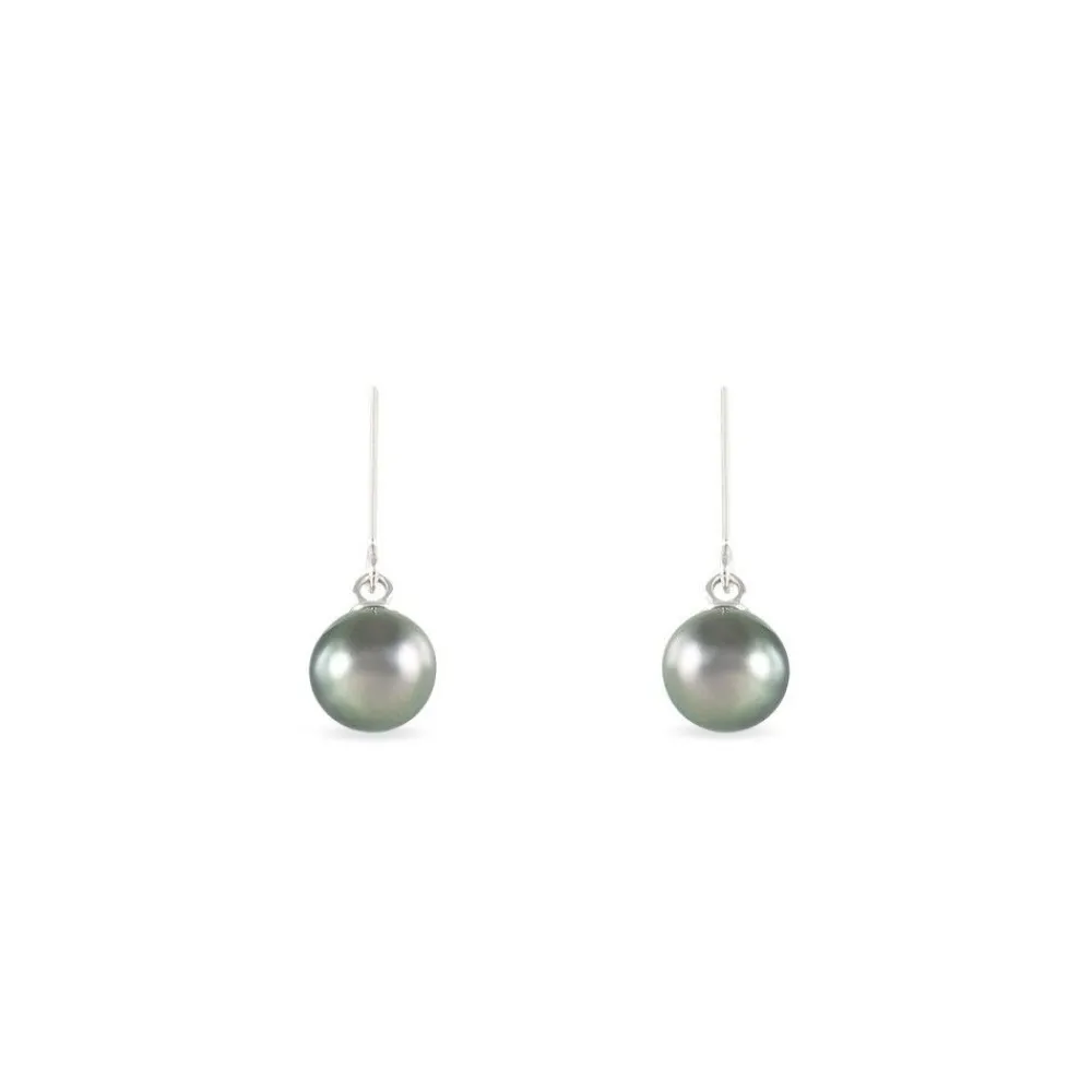Boucles D'oreilles Pendantes Elitivae Or Blanc Perle De Tahiti|Marc Orian Best