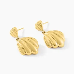 Boucles D'oreilles Pendantes Dila Acier Jaune|Marc Orian Sale