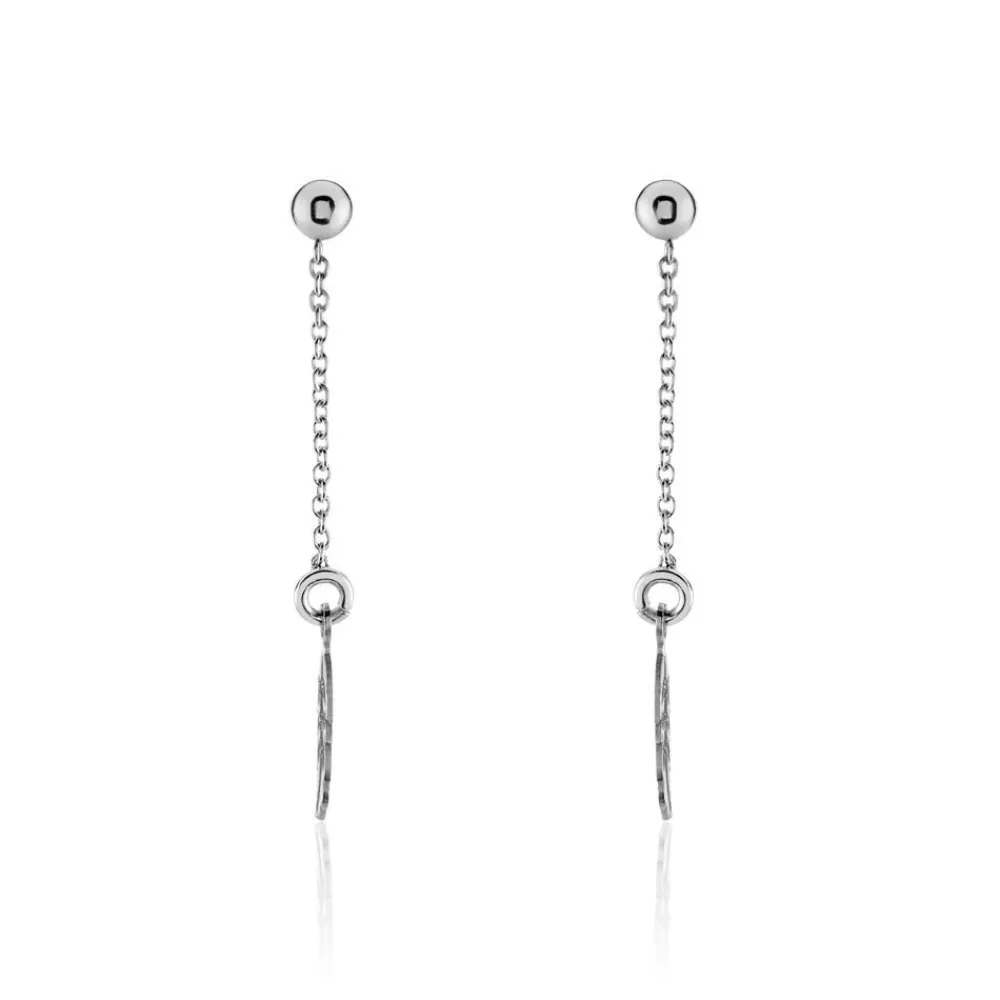 Boucles D'oreilles Pendantes Argent Blanc Maic|Marc Orian New