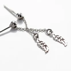 Boucles D'oreilles Pendantes Argent Blanc Maic|Marc Orian New