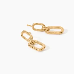 Boucles D'Oreilles Pendantes Feliciana Plaqué Or Jaune|Marc Orian Outlet
