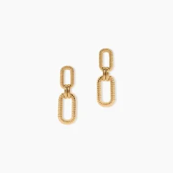 Boucles D'Oreilles Pendantes Feliciana Plaqué Or Jaune|Marc Orian Outlet