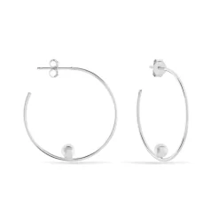 Boucles D'oreilles Pendantes Hauria Argent Blanc