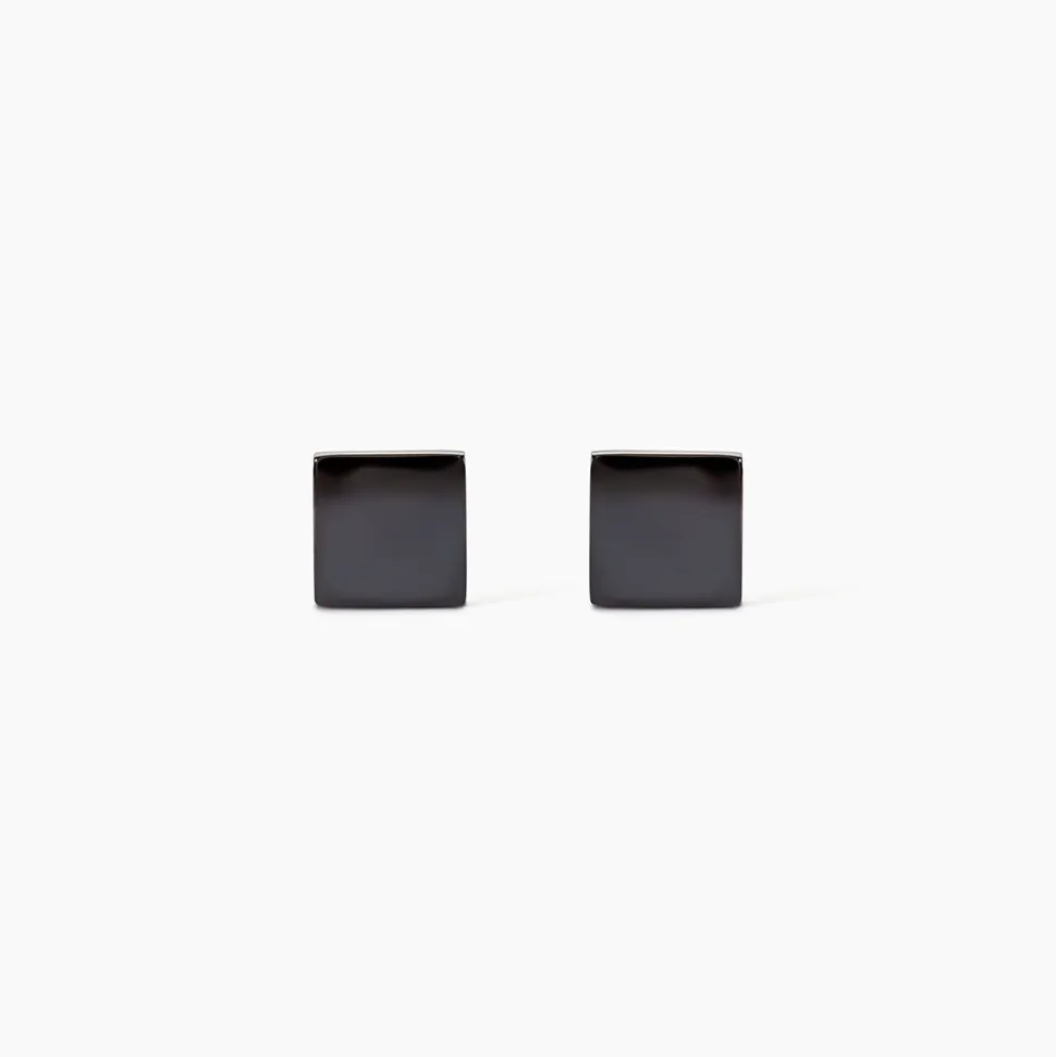 Boucles D'oreilles Pendantes Anne-violaineae Acier Noir