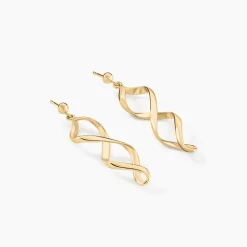 Boucles D'oreilles Pendantes Indi Plaqué Or Jaune|Marc Orian Clearance