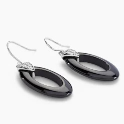 Boucles D'oreilles Pendantes Peer Argent Blanc Oxyde De Zirconium|Marc Orian Hot