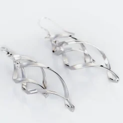 Boucles D'oreilles Pendantes Lisi Argent Blanc|Marc Orian New