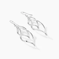 Boucles D'oreilles Pendantes Lisi Argent Blanc|Marc Orian New