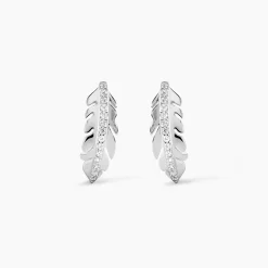 Boucles D'oreilles Pendantes Cynthia Argent Blanc Oxyde De Zirconium|Marc Orian Discount