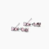 Boucles D'oreilles Pendantes Angelika Argent Blanc Pierre De Synthese