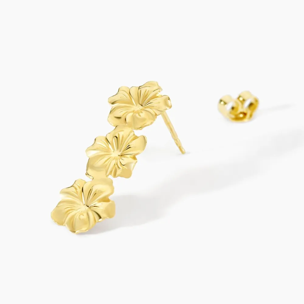 Boucles D'Oreilles Pendantes Olyss Argent Jaune|Marc Orian