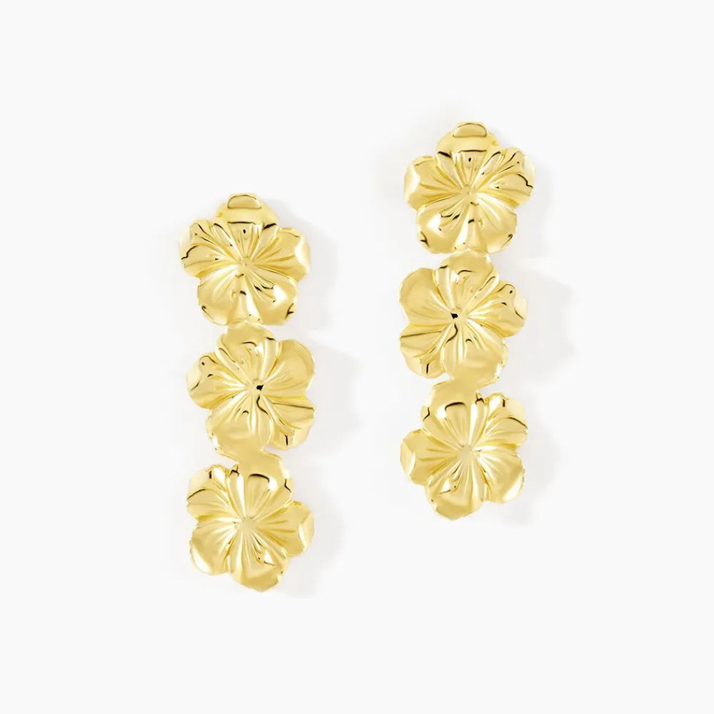 Boucles D'Oreilles Pendantes Olyss Argent Jaune|Marc Orian