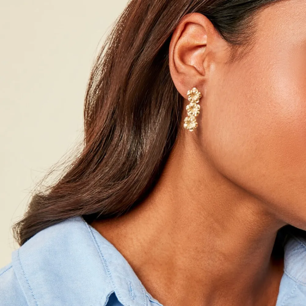 Boucles D'Oreilles Pendantes Olyss Argent Jaune|Marc Orian