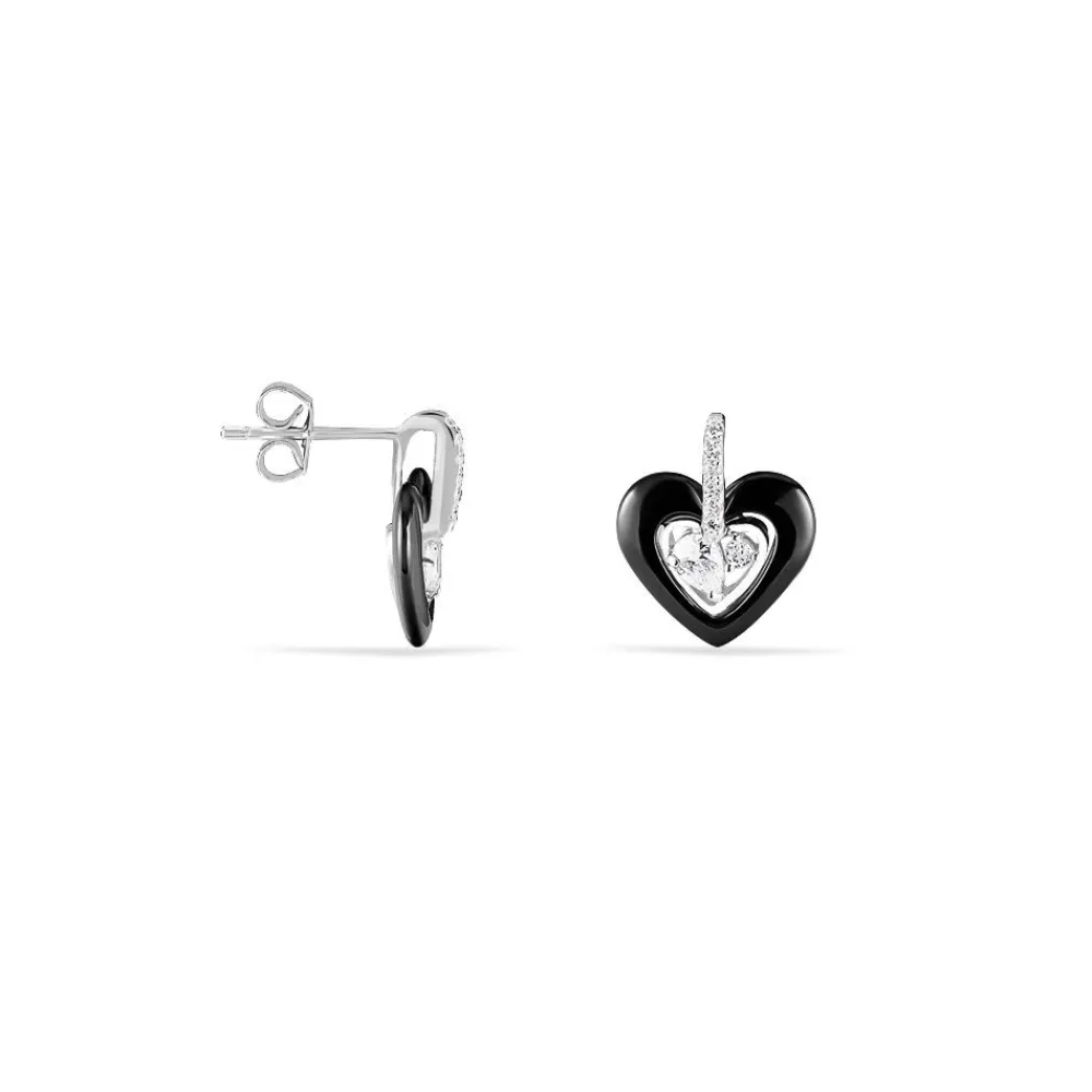 Boucles D'oreilles Pendantes Narjess Argent Blanc Oxyde De Zirconium|Marc Orian Sale