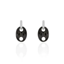 Boucles D'oreilles Pendantes Hattie Argent Céramique Et Oxyde|Marc Orian Clearance