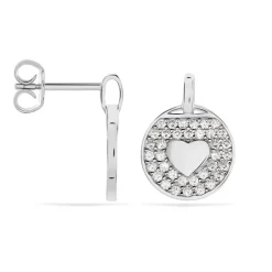 Boucles D'oreilles Pendantes Ivany Argent Blanc Oxyde De Zirconium|Marc Orian Discount