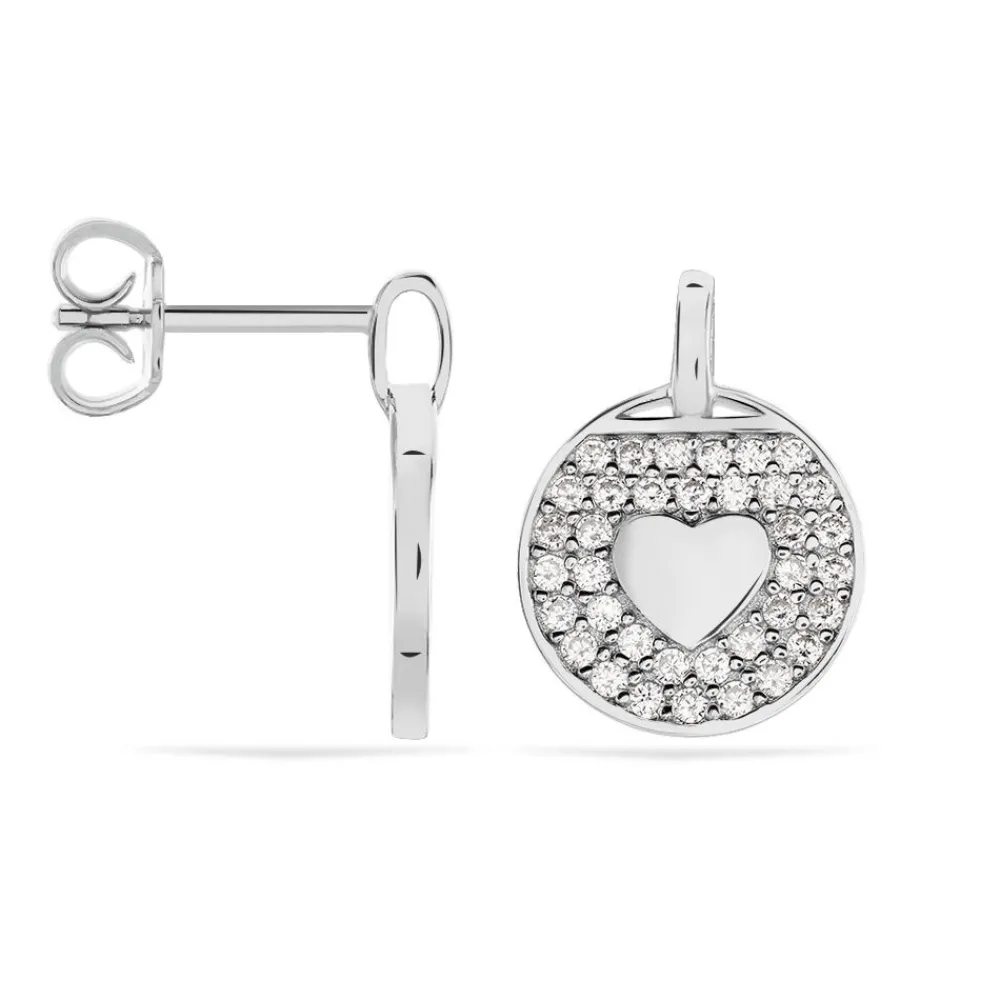 Boucles D'oreilles Pendantes Ivany Argent Blanc Oxyde De Zirconium|Marc Orian Discount