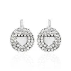 Boucles D'oreilles Pendantes Ivany Argent Blanc Oxyde De Zirconium|Marc Orian Discount