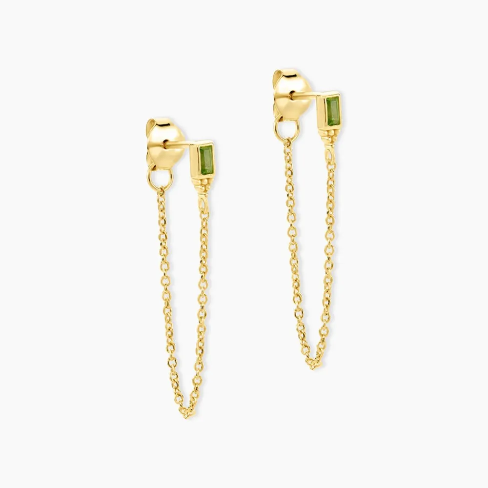 Boucles D'Oreilles Pendantes Poem Argent Jaune Péridot|Marc Orian Hot