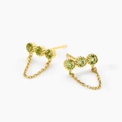 Boucles D'Oreilles Pendantes Poem Argent Jaune Péridot|Marc Orian Sale