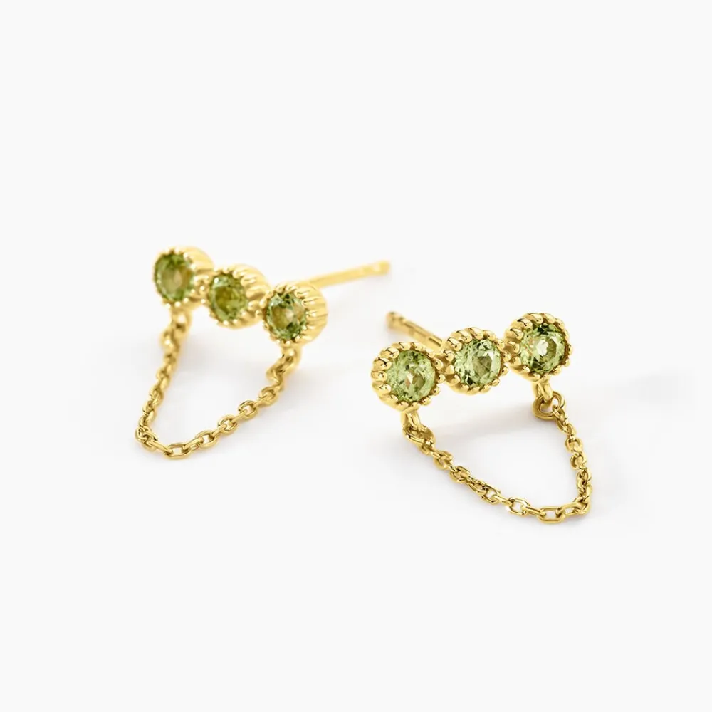 Boucles D'Oreilles Pendantes Poem Argent Jaune Péridot|Marc Orian Sale