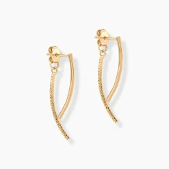 Boucles D'Oreilles Pendantes Joannie Plaqué Or Jaune|Marc Orian Discount