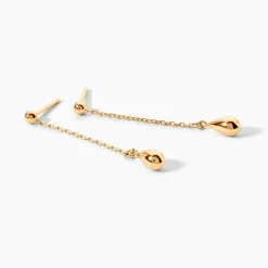 Boucles D'Oreilles Pendantes Maheva Plaqué Or Jaune|Marc Orian Clearance