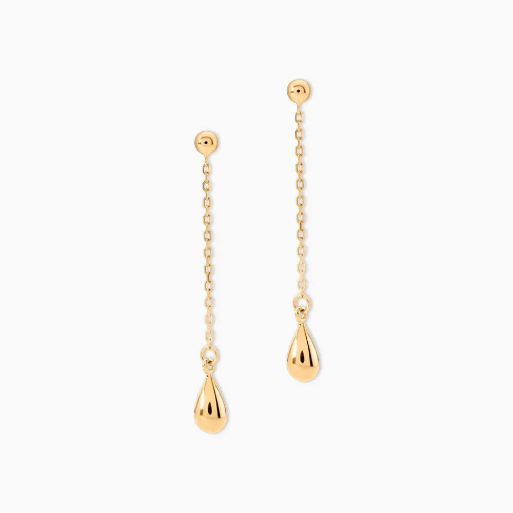 Boucles D'Oreilles Pendantes Maheva Plaqué Or Jaune|Marc Orian Clearance