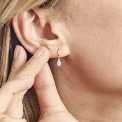 Boucles D'oreilles Pendantes Ernst Goutte Or Jaune Oxyde De Zirconium