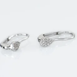 Boucles D'oreilles Pendantes Or Blanc Urzula Diamants|Marc Orian Discount
