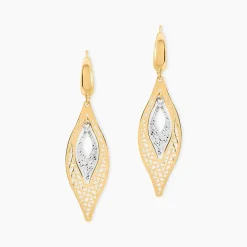 Boucles D'Oreilles Pendantes Gerontius Or Bicolore|Marc Orian New