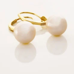 Boucles D'oreilles Pendantes Cecilius Or Jaune Perle De Culture|Marc Orian New