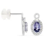 Boucles D'oreilles Pendantes Dally Or Blanc Oxyde De Zirconium Iolite|Marc Orian Best