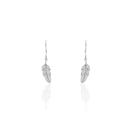 Boucles D'oreilles Pendantes Ottavia Argent Blanc Oxyde De Zirconium|Marc Orian Discount