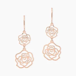 Boucles D'oreilles Pendantes Margotte Argent Rose