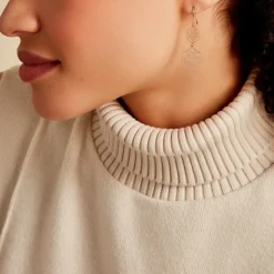 Boucles D'oreilles Pendantes Margotte Argent Rose