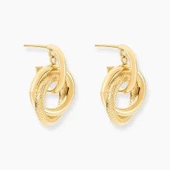 Boucles D'Oreilles Pendantes Boudicca Or Jaune