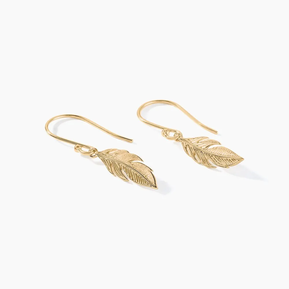 Boucles D'oreilles Pendantes Navette Or Blanc Saphir