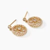 Boucles D'oreilles Pendantes Danya Plaqué Or Doré Oxyde De Zirconium|Marc Orian Hot