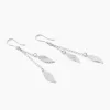 Boucles D'oreilles Pendantes Fabia Argent Blanc